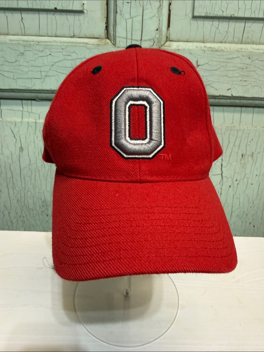 Red Ohio State Cap with 'O' Patch